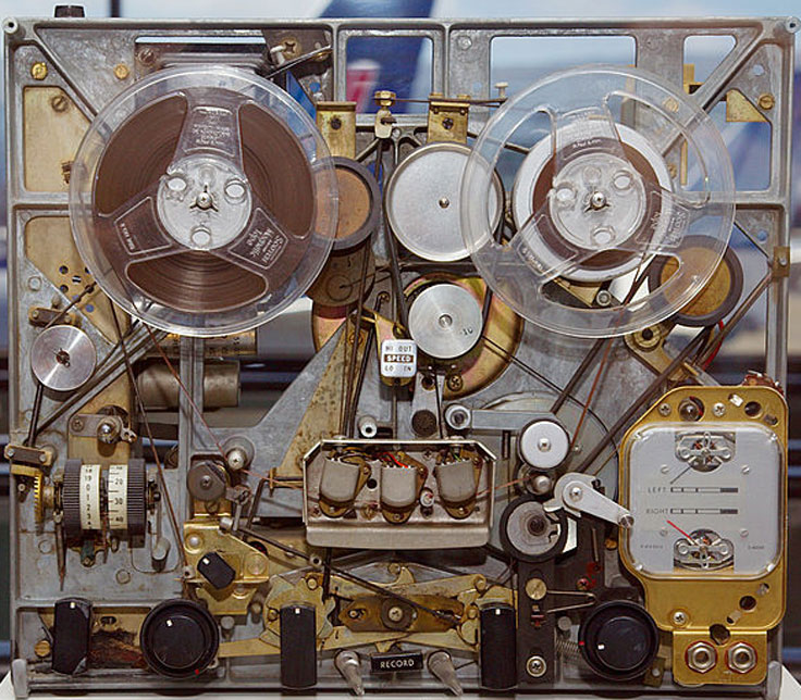 Ampex F44 FineLine tube reel to reel tape recorder in the Reel2ReelTexas.com vintage reel tape recorder recording collection Museum vintage collection