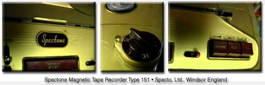 United Kingdon Spectone reel to reel tape recorder in the Reel2ReelTexas.com vintage reel tape recorder recording collection