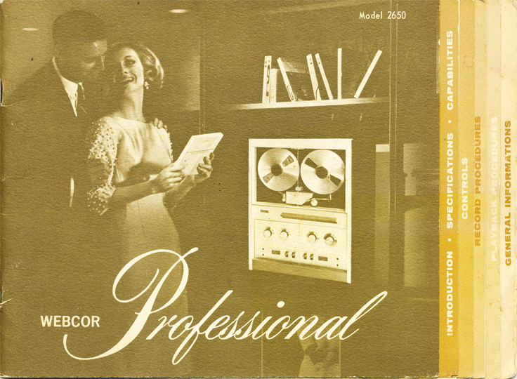 Webcor Professional  Manual in the Reel2ReelTexas.com vintage recording collection