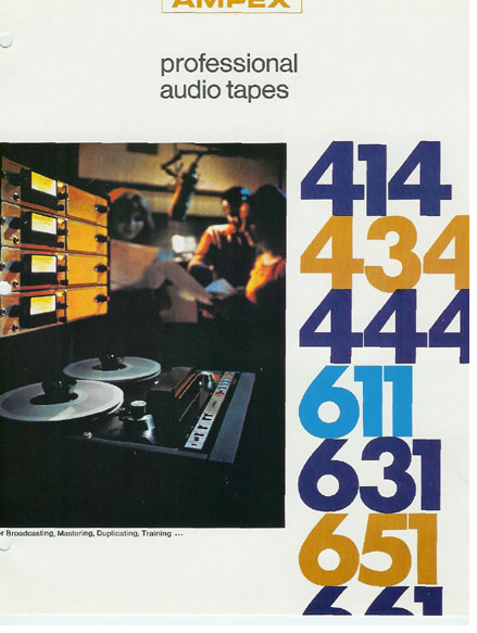 Ampex studio recording tape ad in the Reel2ReelTexas.com vintage recording museum