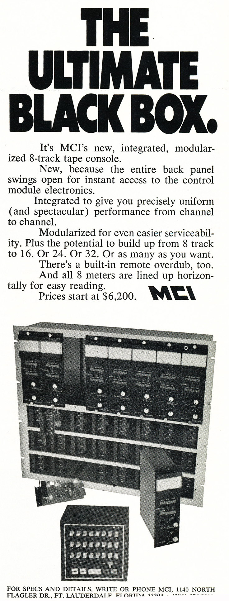 1970 ad for the MCI professional reel to reel tape recorders in the Reel2ReelTexas.com vintage reel tape recorder recording collection