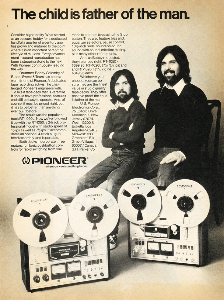 Ad for the Pioneer  reel to reel tape recorder in the Reel2ReelTexas.com vintage reel tape recorder recording collection