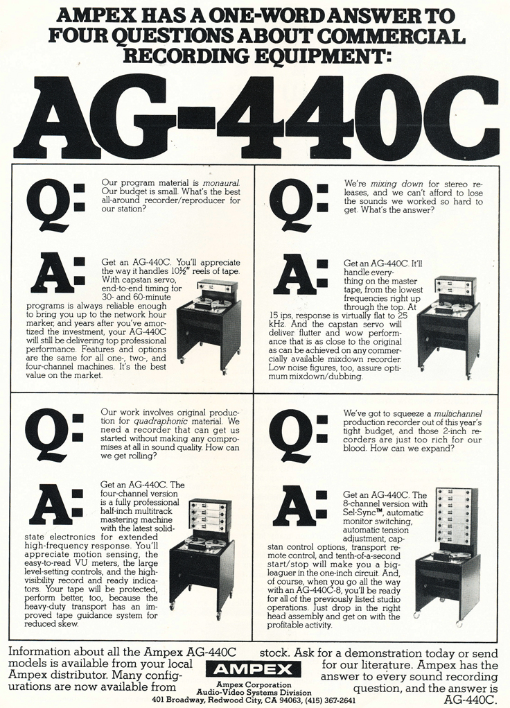 Ampex Ag 440C Manual