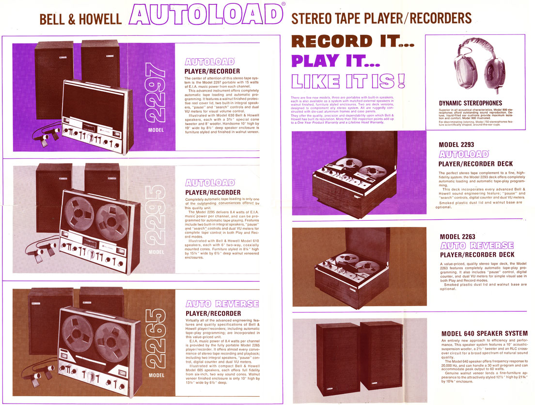 Bell & Howell reel tape recorders • the Museum of Magnetic Sound Recording