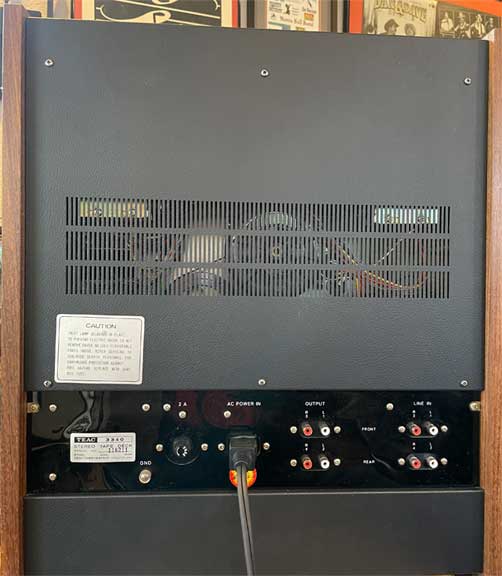 Teac 3340 four channel recorder donated by Steve N. Counter