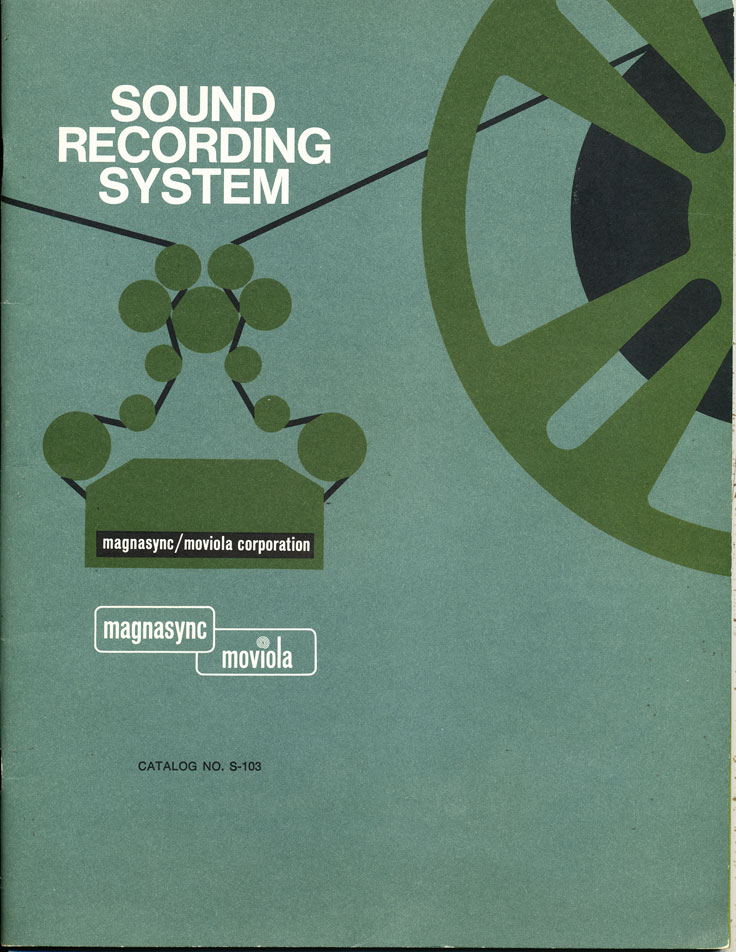 Magnasync Moviola Corporation catalog cover in the Reel2ReelTexas.com - Museum Of Magnetic Sound Recording vintage reel tape recorder recording collection
