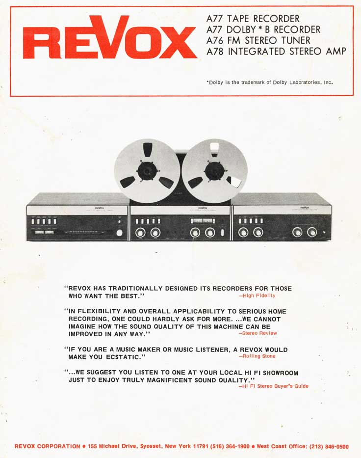 A Revox A77 Mkiv Reel To Reel Tape Player & Recorder
