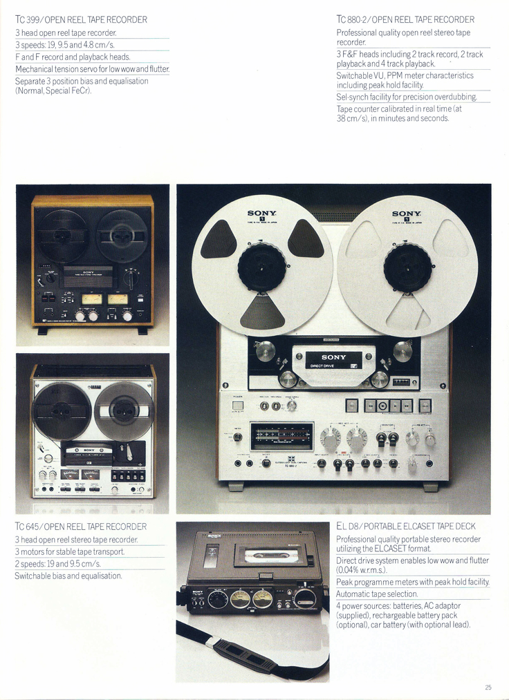 Reel to Reel Tape Recorder Manufacturers - Sony Corporation • Superscope  Technologies - Museum of Magnetic Sound Recording