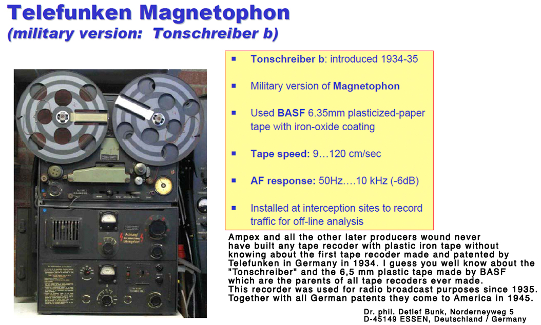 Telefunken Magnetophon KL65 Tape Recorder / Player, Audio