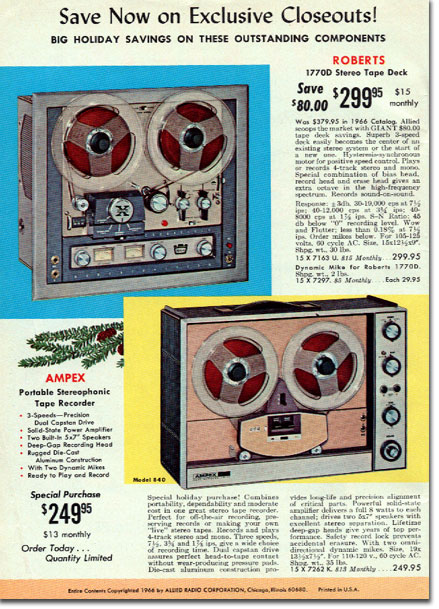 1966 Ampex solid state recorder ad in Reel2ReelTexas.com vintage reel to reel tape recorder collection
