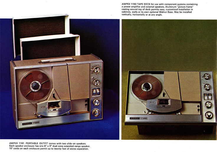 Ampex reel tape recorders - Ampex 800, 900, 100 and 2000 Series