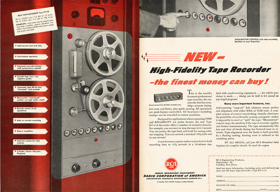 Reel to Reel Tape Recorder Manufacturers RCA - Museum of Magnetic