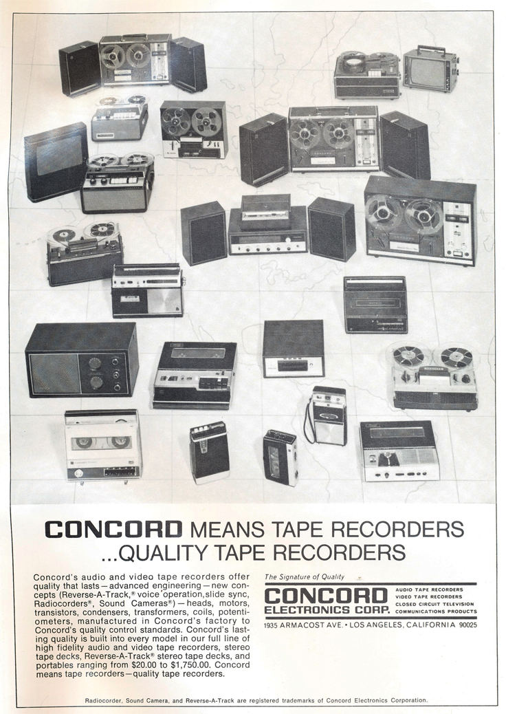 Transistorized Tape Recorder 330 R-Player Concord Electronics