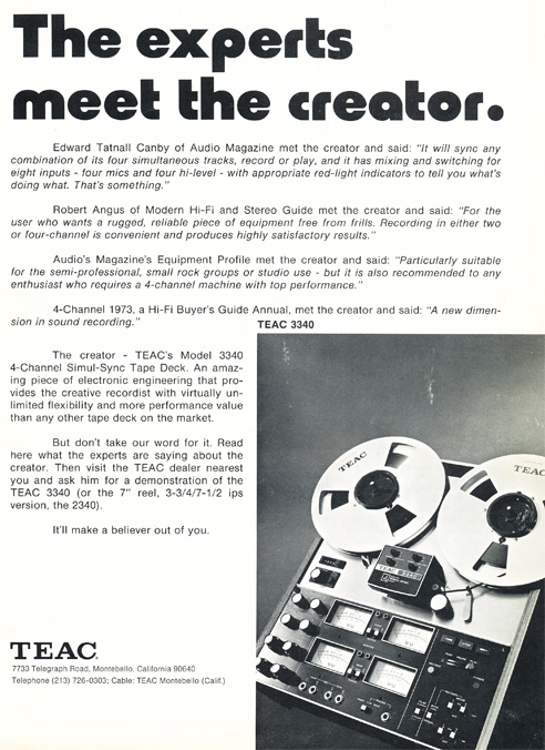 Teac A-3340 2T - Teac Tascam reel tape recorders • the Museum of