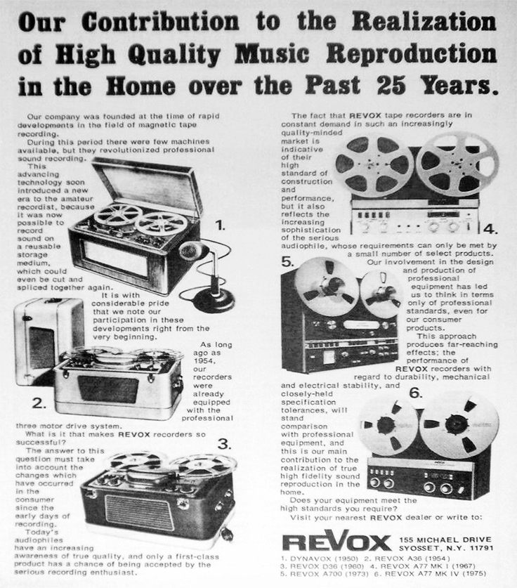 1973 advertisement for Revox A77 tape recorder : Free Download, Borrow, and  Streaming : Internet Archive