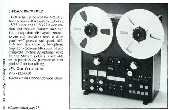 Otari reel tape recorders • the Museum of Magnetic Sound Recording